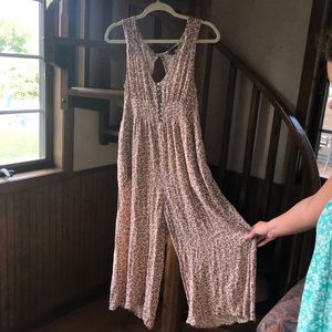American eagle floral jumpsuit